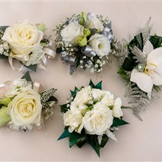 Ivory ladies corsage - wrist, lapel or Bag 