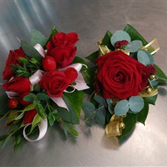 Red corsage - wrist, lapel or Bag 